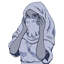 Ze stond op het punt haar sluier af te doen