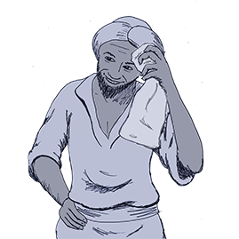 Wanneer de waterdrager pauze had...