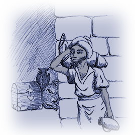 De waterdrager bij de bagageruimte